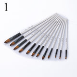 12pcs Nylon Hair Wooden Handle